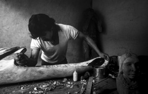 Woodcarver; Ecuador, 1978