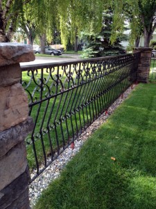 Handcrafted metal fence 