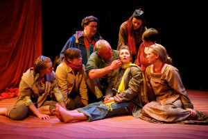 Cast of "The Little Prince" at Rosebud Theatre; Christina Muldoon, second from left