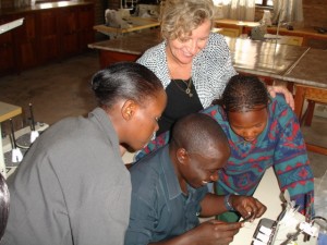 Valerie and students, Fr. Vjeko Centre