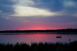Sunset on the lake.