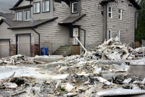 Some homes were burnt to the ground, while others, right next door, were left standing. Photo by Frank King, BGEA Canada