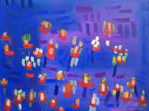 John Molina abstract_Crayons in the Rain